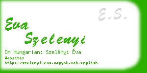 eva szelenyi business card